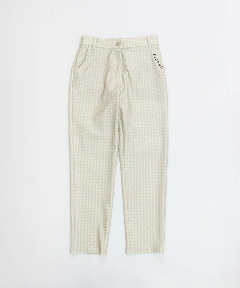 総柄プリントUV冷感パンツ（ベージュ）