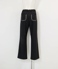  UV冷感ストレートパンツ後（ブラック）