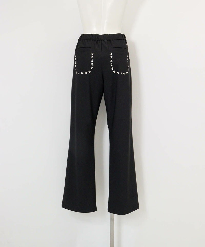  UV冷感ストレートパンツ後（ブラック）