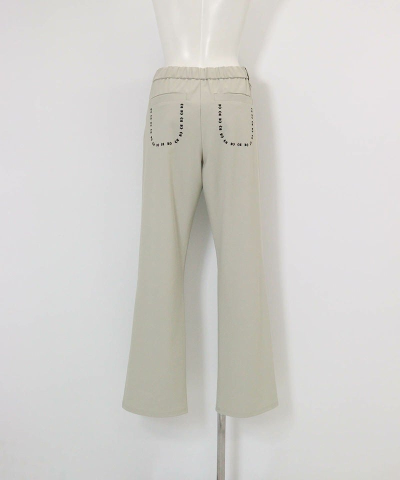  UV冷感ストレートパンツ後（ベージュ）