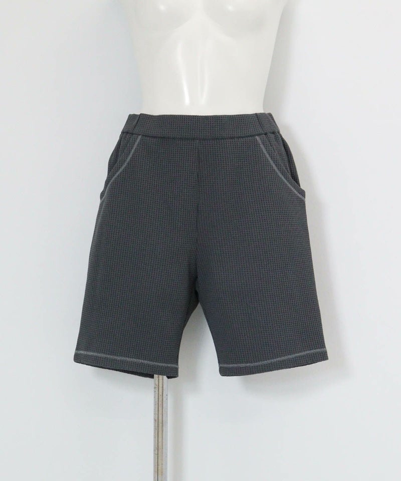 ワッフル地UVハーフパンツ（グレー）