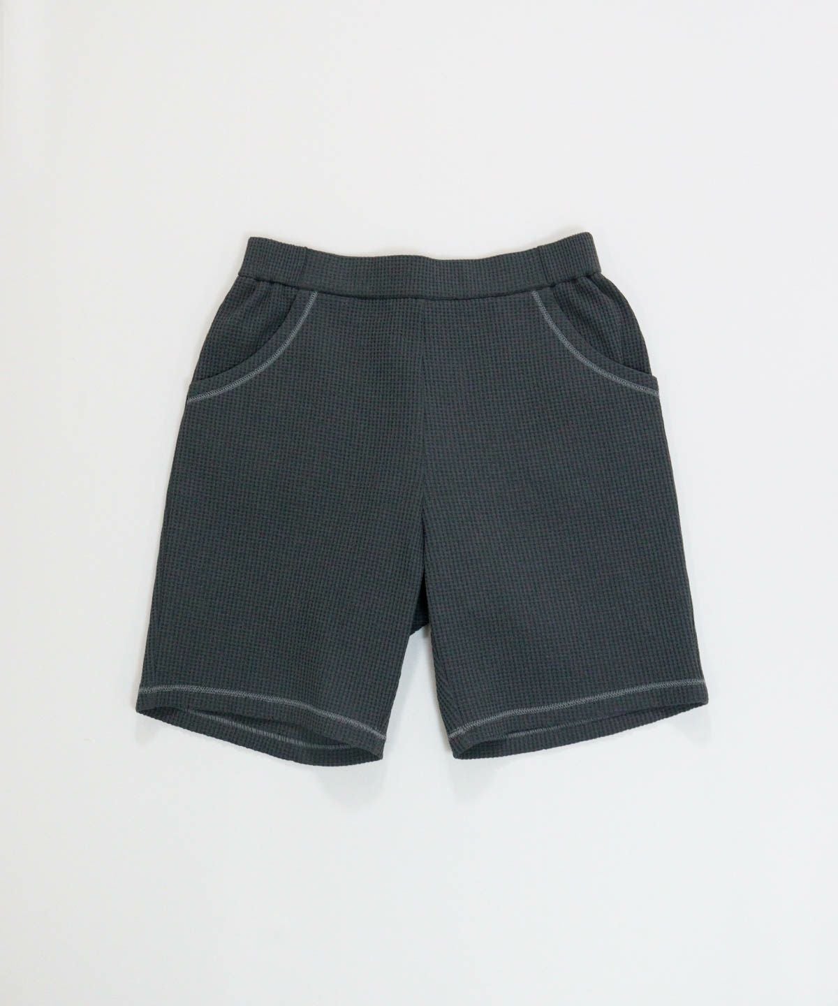 ワッフル地UVハーフパンツ（グレー）