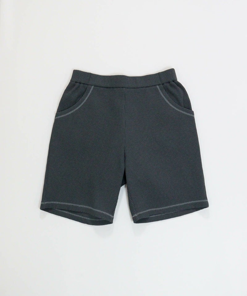ワッフル地UVハーフパンツ（グレー）
