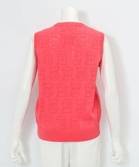 ドットピコVネックベスト後（ピンク）