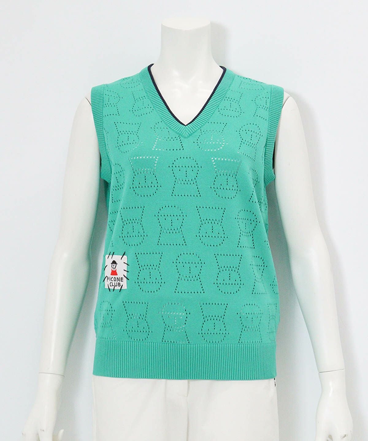 ドットピコVネックベスト|ピッコーネクラブ - ゴルフウェアや婦人服通販