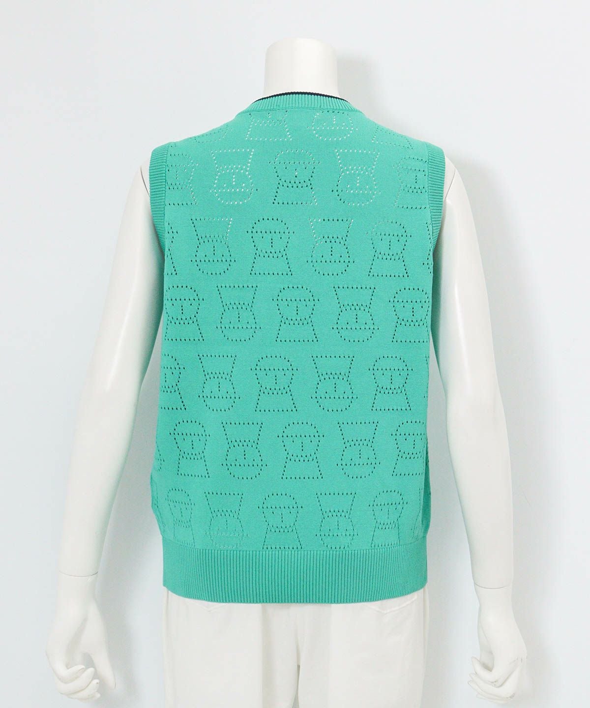 ドットピコVネックベスト後（グリーン）