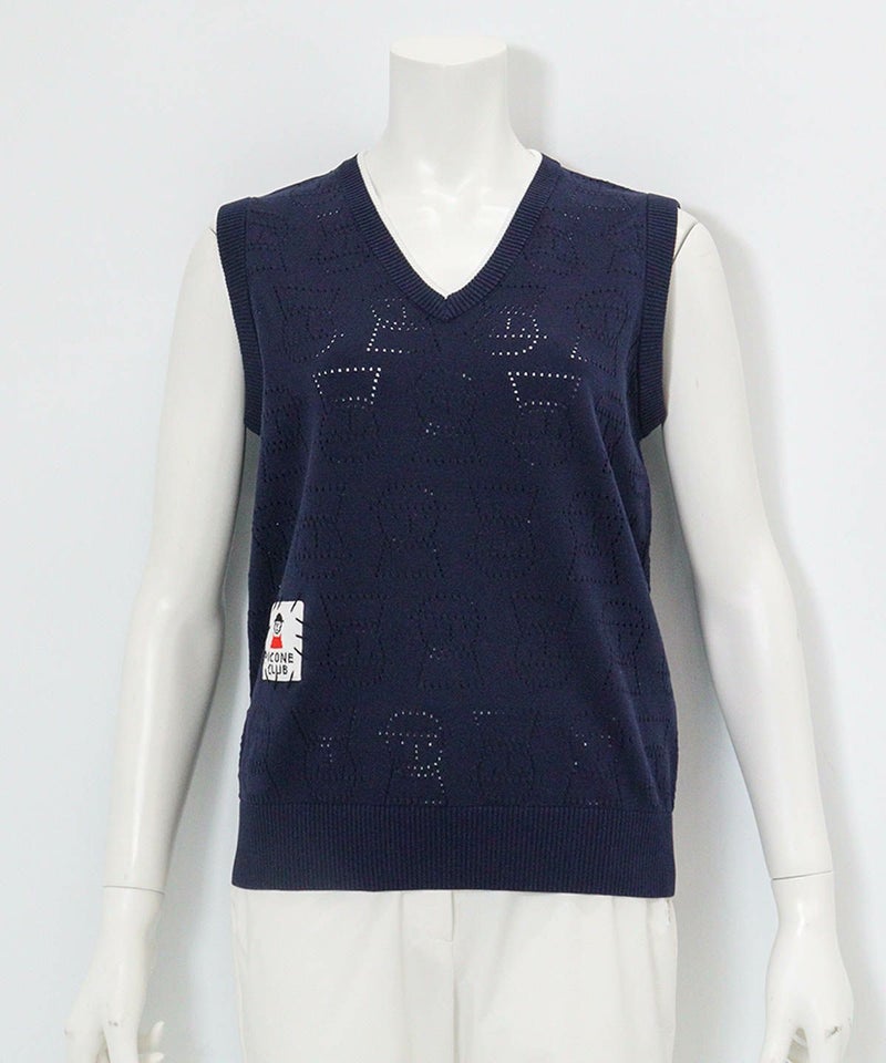 ドットピコVネックベスト（ネイビー）