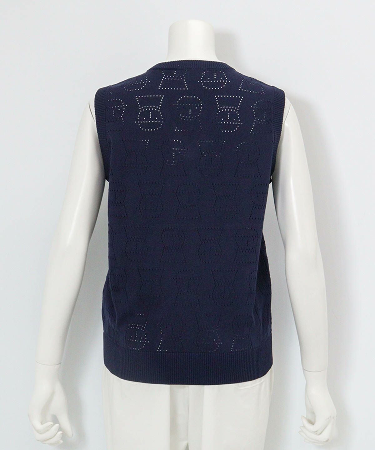 ドットピコVネックベスト後（ネイビー）