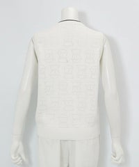 ドットピコVネックベスト後（ホワイト）