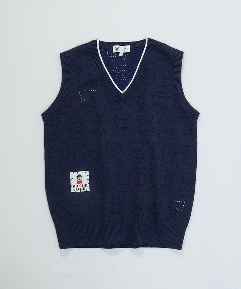 ドットピコVネックベスト（ネイビー）