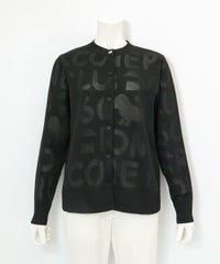 シアー柄カーディガン（ブラック）