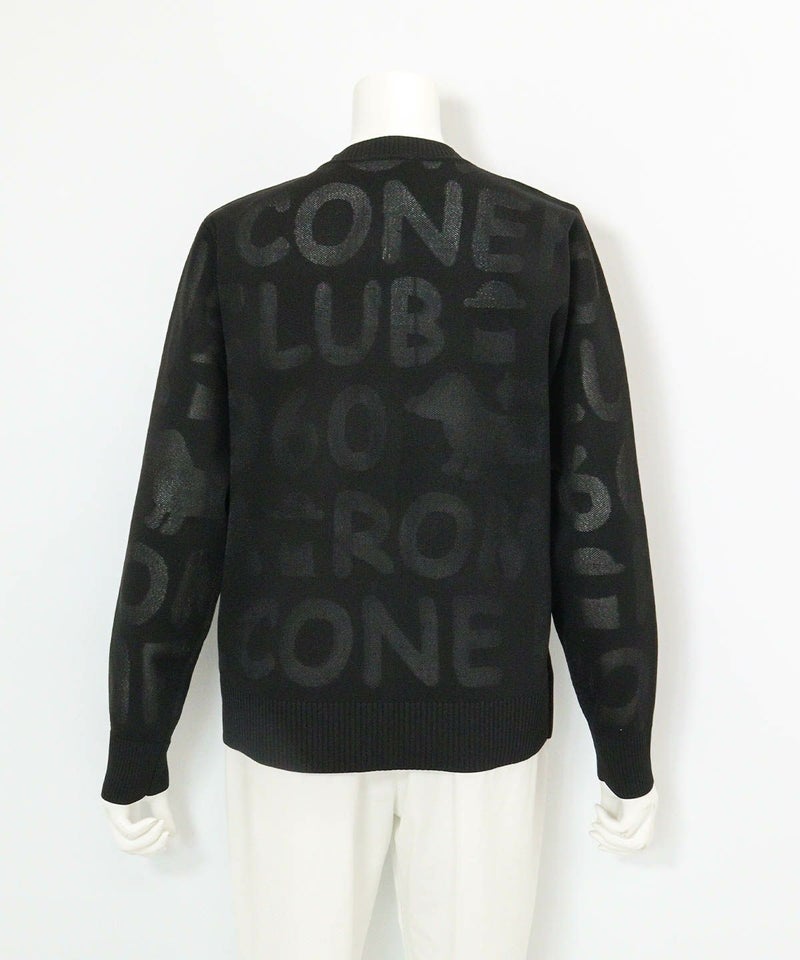 シアー柄カーディガン後（ブラック）