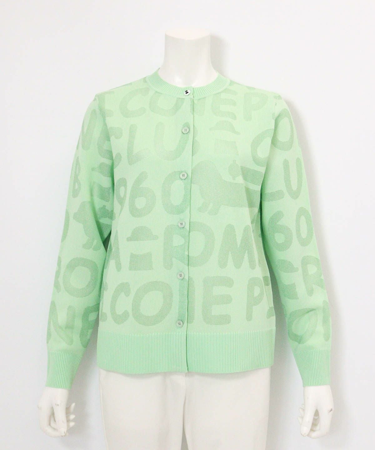 シアー柄カーディガン（ライトグリーン）