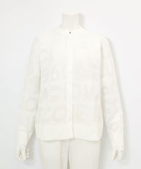 シアー柄カーディガン（ホワイト）