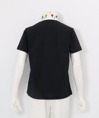 襟裏プリントUV速乾半袖ポロシャツ後（ブラック）