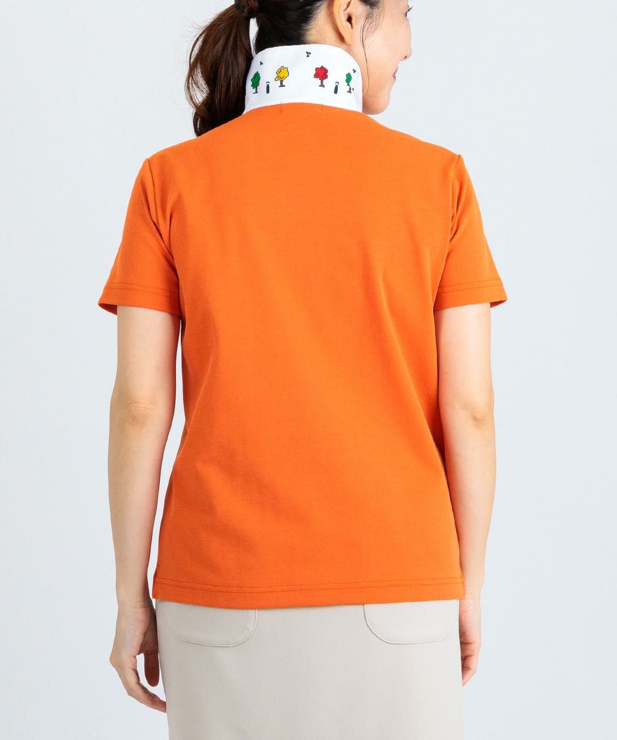 襟裏プリントUV速乾半袖ポロシャツ|ピッコーネクラブ - ゴルフウェアや