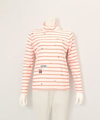  UV速乾ボーダーカノコプルオーバー（オレンジ）