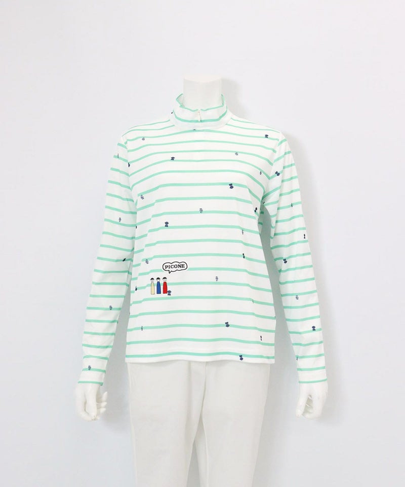  UV速乾ボーダーカノコプルオーバー（グリーン）