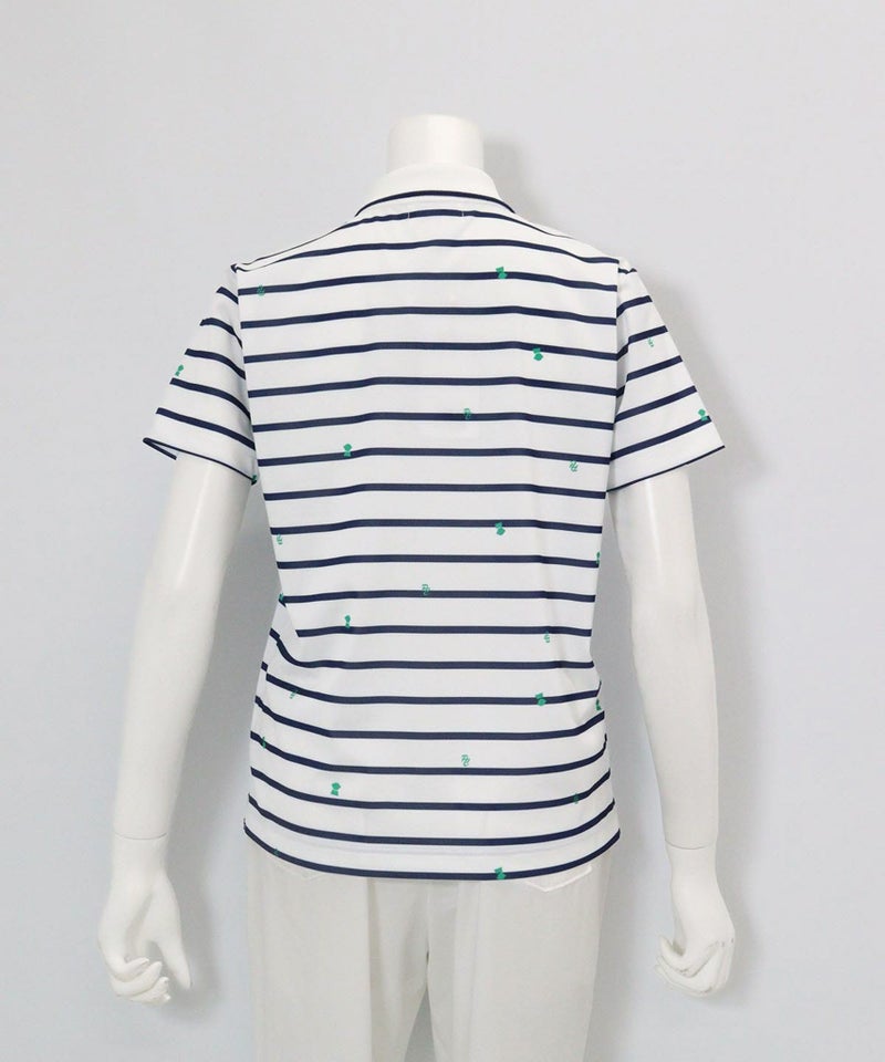 UV速乾ボーダーカノコポロシャツ後（ネイビー）