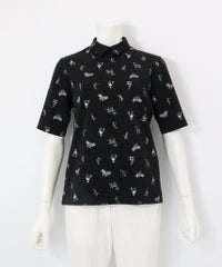 UV冷感五分袖コットンプルオーバー（ブラック）