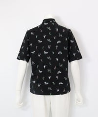 UV冷感五分袖コットンプルオーバー後（ブラック）