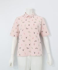 UV冷感五分袖コットンプルオーバー（ピンク）