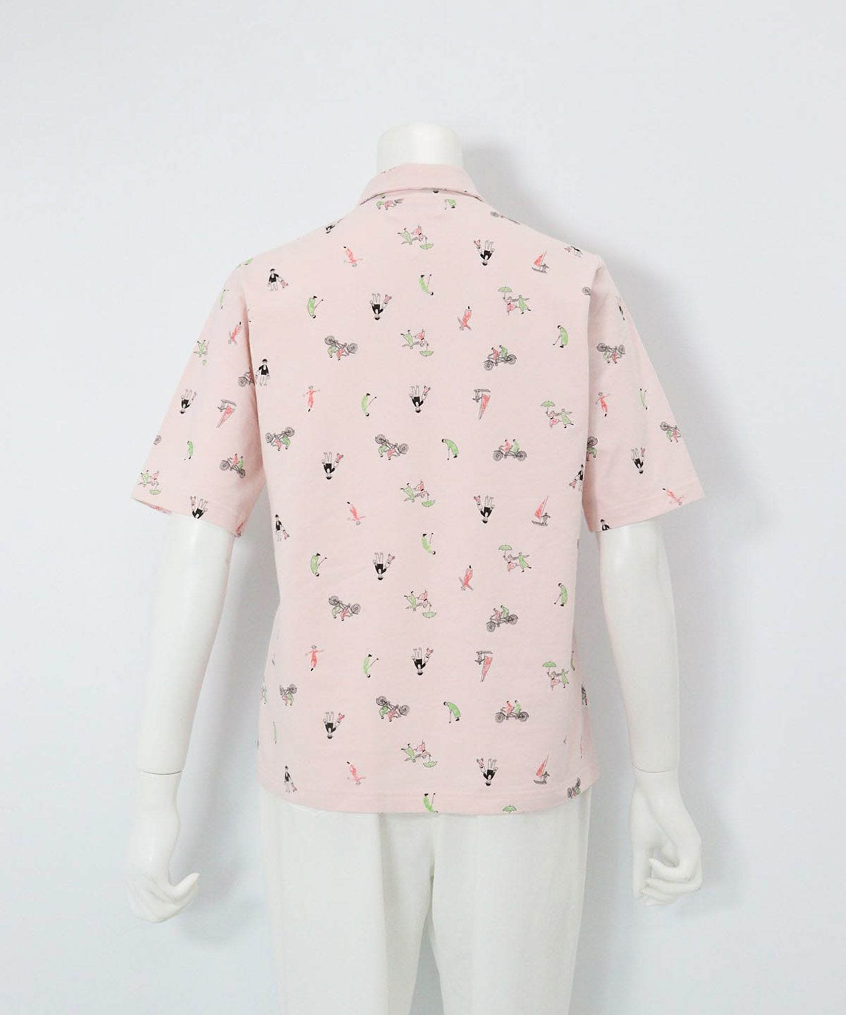 UV冷感五分袖コットンプルオーバー後（ピンク）