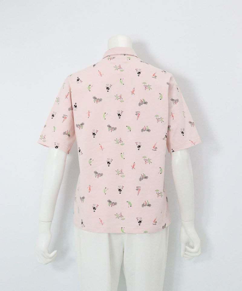 UV冷感五分袖コットンプルオーバー後（ピンク）