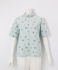 UV冷感五分袖コットンプルオーバー（ライトグリーン）