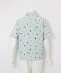 UV冷感五分袖コットンプルオーバー後（ライトグリーン）