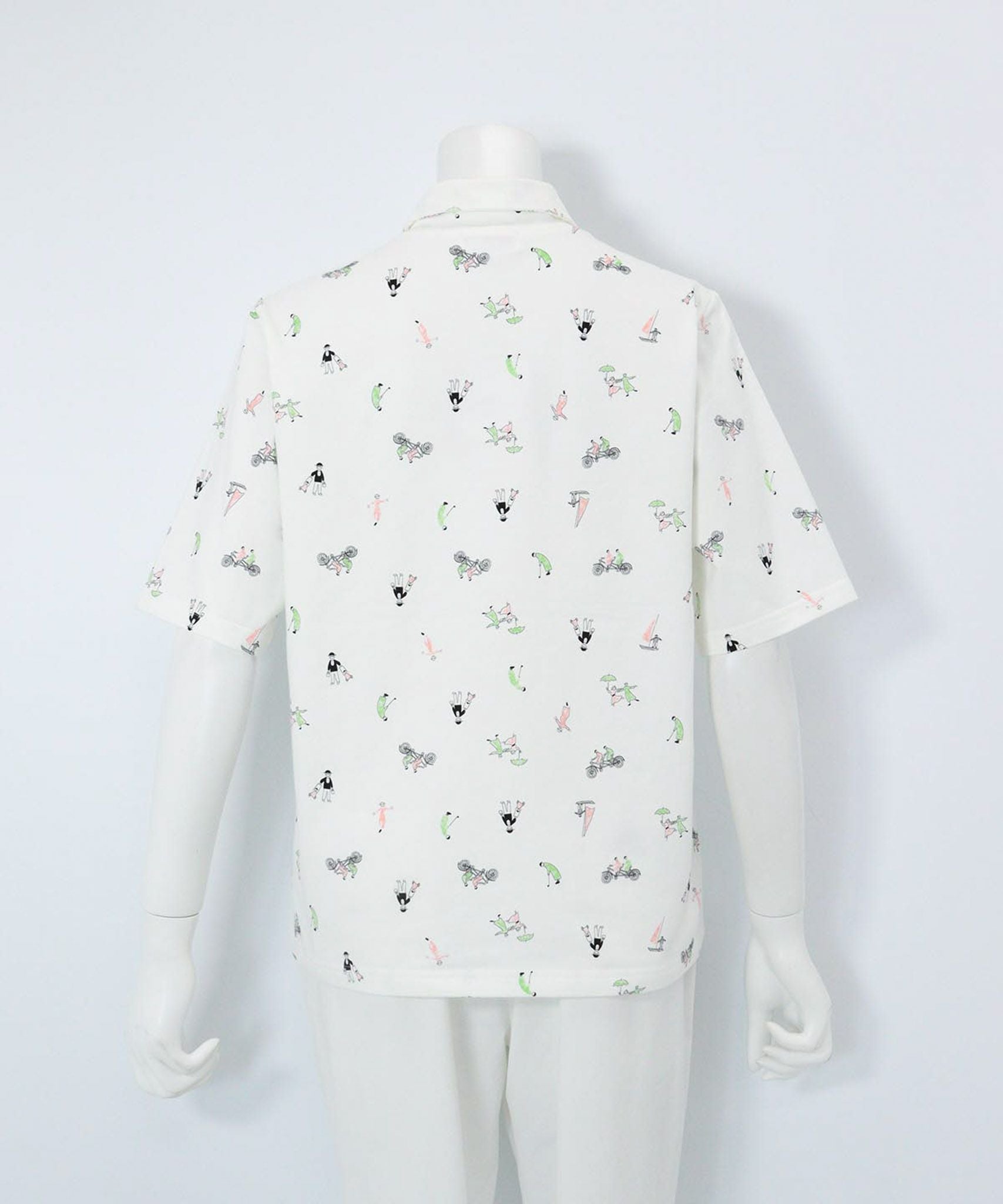 UV冷感五分袖コットンプルオーバー後（ホワイト）