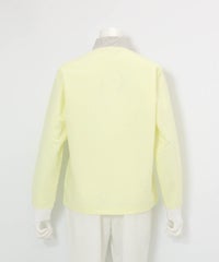 レイヤード風UV冷感プルオーバー(イエロー)後ろ