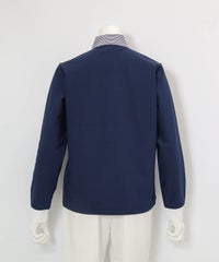 レイヤード風UV冷感プルオーバー(ネイビー)後ろ