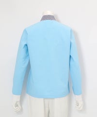 レイヤード風UV冷感プルオーバー(ライトブルー)後ろ