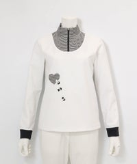 レイヤード風UV冷感プルオーバー(ホワイト)前