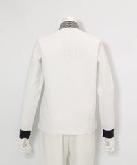 レイヤード風UV冷感プルオーバー(ホワイト)後ろ