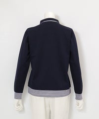 ボーダー切替ポロシャツ(ネイビー)後ろ