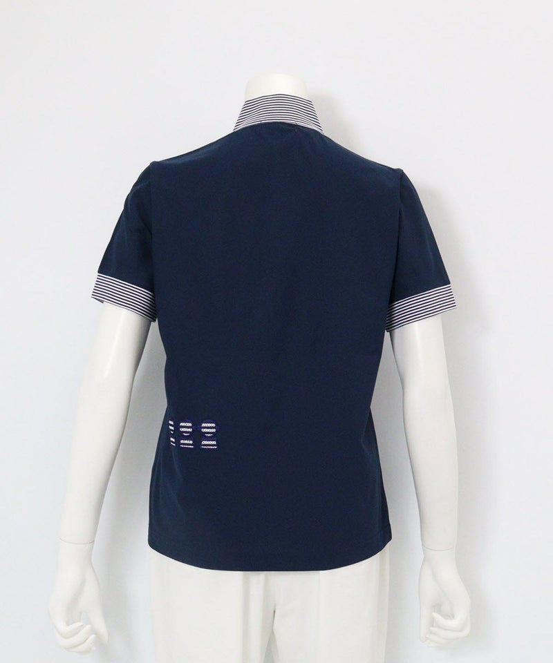 UV速乾ハーフジッププルオーバー後（ネイビー）