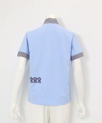 UV速乾ハーフジッププルオーバー後（ライトブルー）