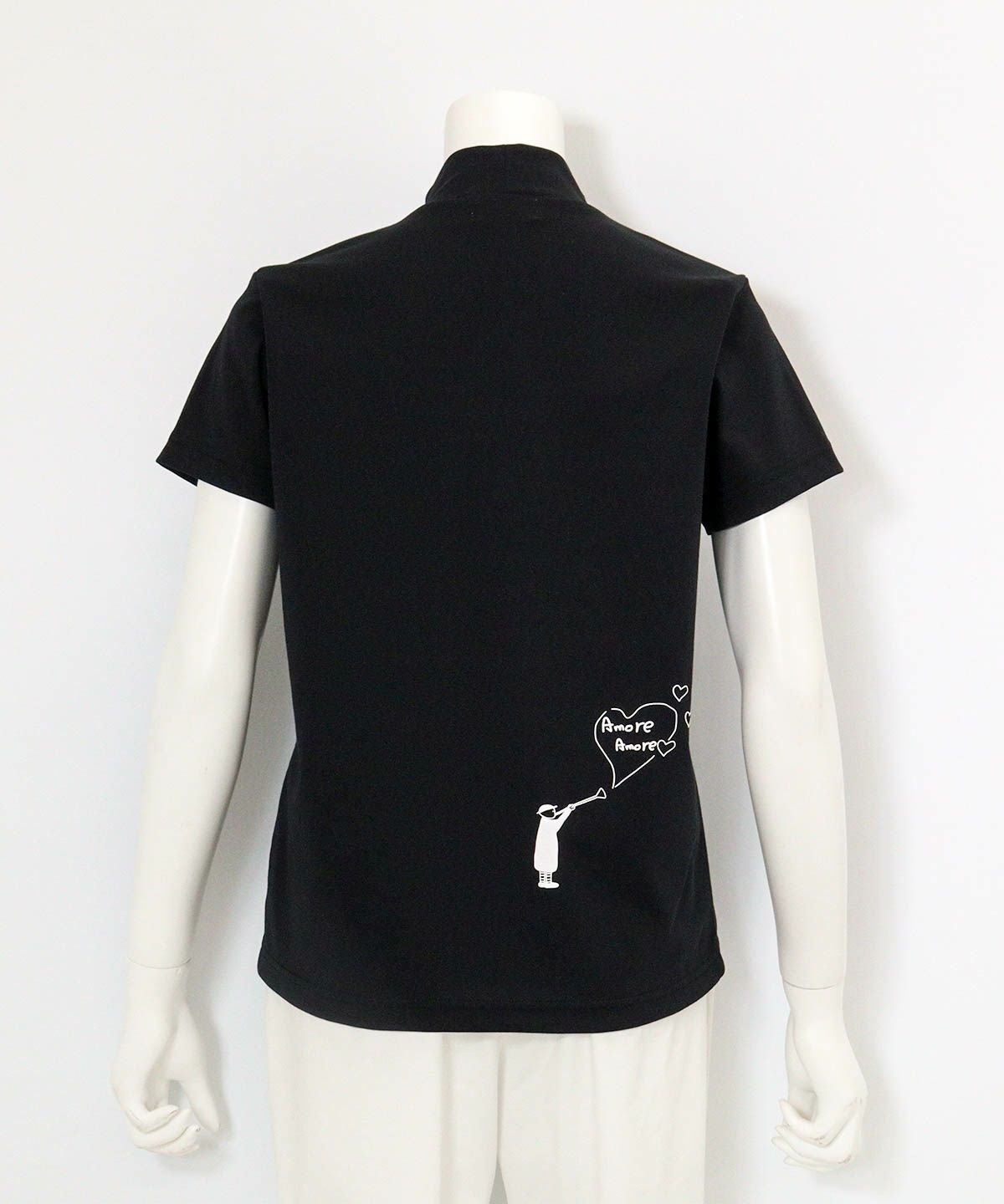 ハートプリントプルオーバー後（ブラック）