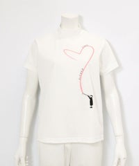 ハートプリントプルオーバー（ホワイト）