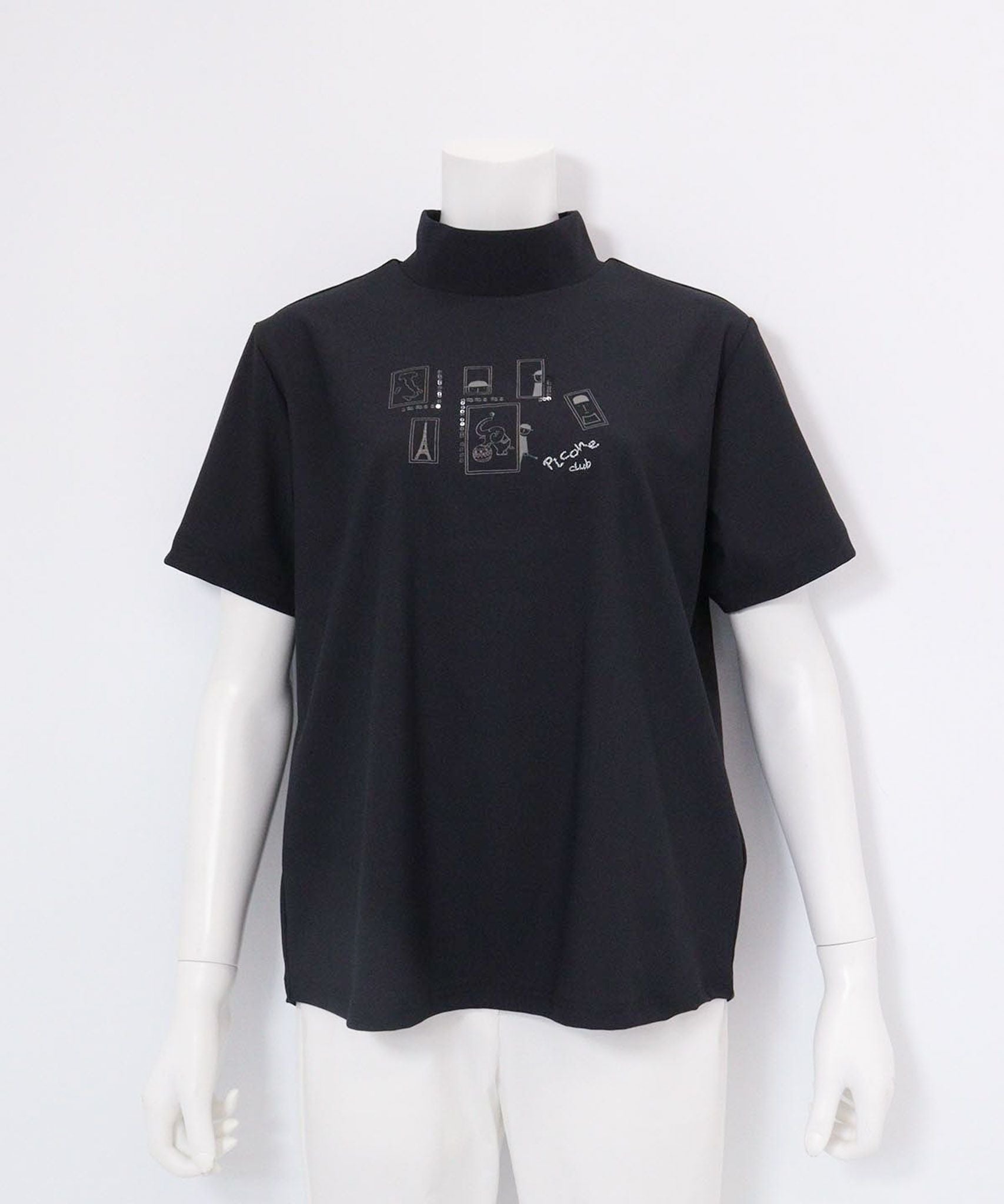 ミュージアム柄UV冷感プルオーバー(ブラック）