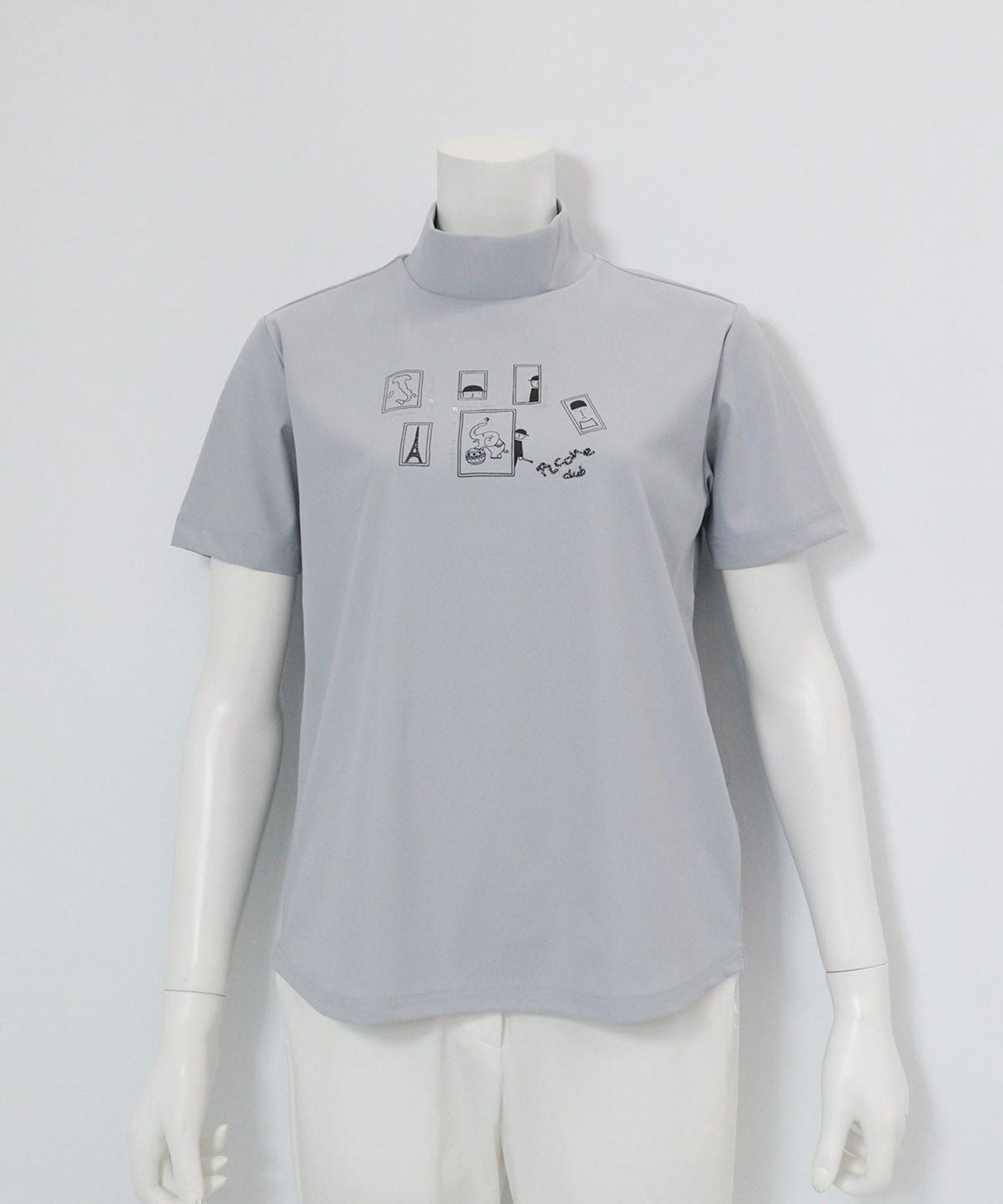 ミュージアム柄UV冷感プルオーバー(ライトグレー)