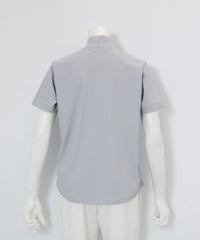 ミュージアム柄UV冷感プルオーバー後(ライトグレー)