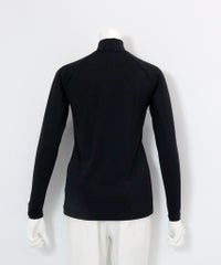 ピコ柄ハイネックUV冷感インナー後（ブラック）