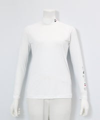 ピコ柄ハイネックUV冷感インナー（ホワイト）