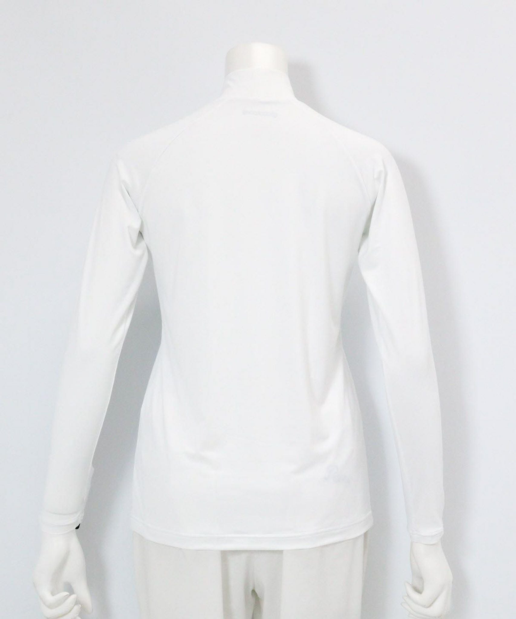 ピコ柄ハイネックUV冷感インナー後（ホワイト）