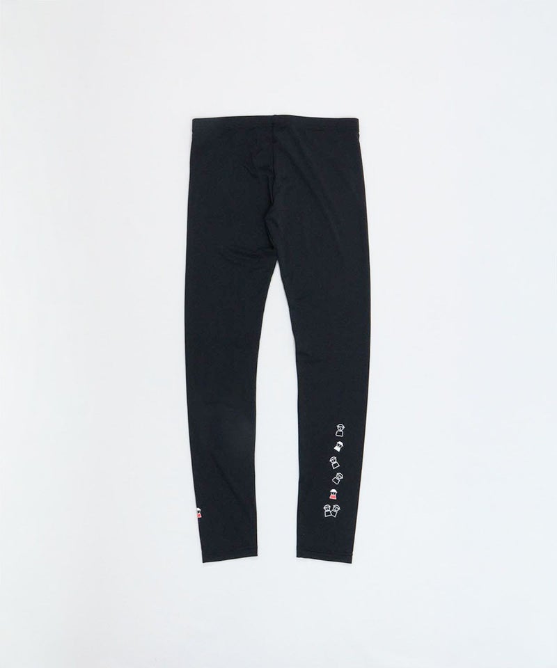 ピコ柄UV冷感レギンス後（ブラック）