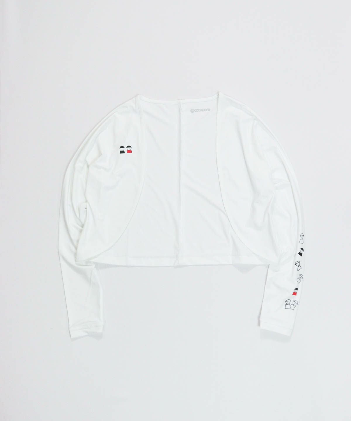  ピコ柄UV冷感ボレロ（ホワイト）