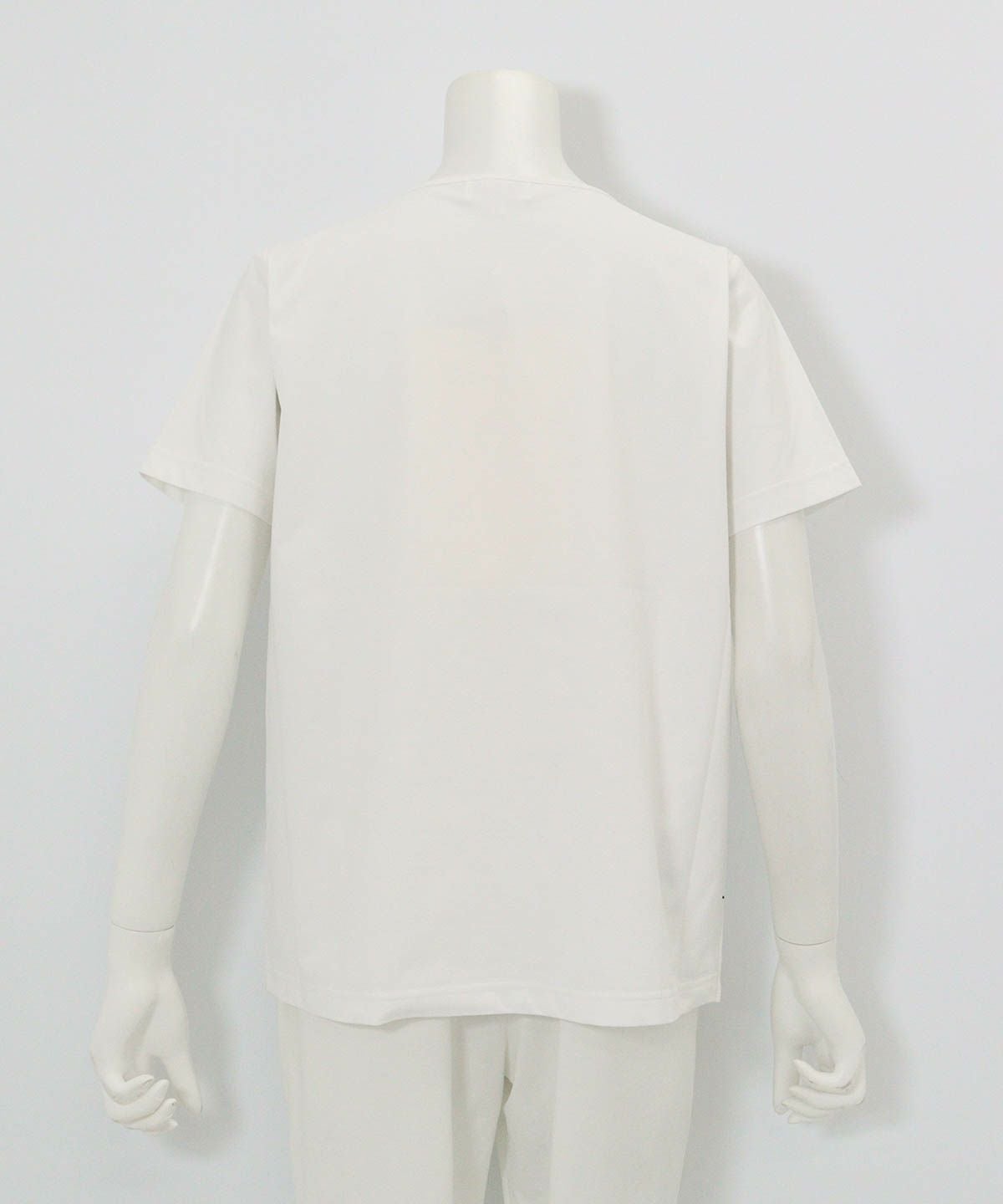 前後異素材アートプルオーバー後（ホワイト）